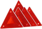 Healvian Triangle Reflective Road Sign 5pcs Warning Sign for Truck Night Visibility Quick Setup No Tools Needed Roadside Hazard Alert