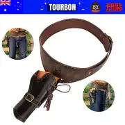 Tourbon Leather Cowboy Drop Leg Belt Single Action Revolver Holster w/Ammo Slot