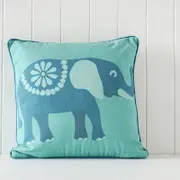 Rayell Indoor Square Cushion Elephant Green 45x45cm