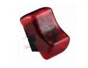 JR Products 12045 Single Replacement Lighted On-Off Rocker Switch - Red
