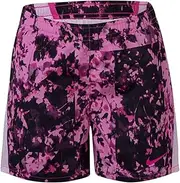 [Nike] Kids Girl's Fractal Floral 10K Run Shorts (Little Kids) Laser Fuchsia 6 Little Kids