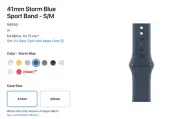 Apple Sport Band for Watch Series 8/9 - Storm Blue, M/L (41mm)