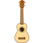 Lanikai Solid Spruce Top Series Soprano Ukulele Natural Satin Uke w/ Deluxe Gig Bag