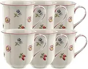 [Villeroy & Boch] Petite Fleur Coffee Mugs with Handle (2395 RX-4870) – Suitable for 6 People Porcelain 6 x White 32.2 x 21.5 x 11.7 cm 6 Units