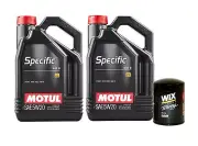 10L Motul SPECIFIC 948B 5W20 Wix Racing Filter Motor Oil Change Kit API SN