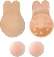 [FFWTPY] Women Invisible Adhesive Bra Strapless Bra Push Up Stick On Nipplecovers Backless Sticky Lift Tape Reusable Nipple Cover for Evening Dress