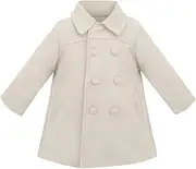 [Happy Cherry] Kids Girls Dress Coats Cloak Button Jacket Clothes Outerwear Clothes Winter Trench Peacoat