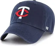 47 Brand MLB Team Color Home Primary Logo Clean Up Adjustable Baseball Cap Hat, Adult One Size Fits All