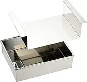 Endoshoji TKG ATM08012 Egg Tofu Agar Jelly Mold, Rectangle, Stainless Steel, Rust-Resistant, Hygienic, Egg Tofu Mold, Width x Depth x Depth x Height, 4.7 x 5.9 x 1.6 inches (120 x 150 x 42 mm),