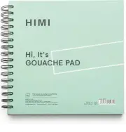 HIMI Gouache Pad 8.5X8.5''(98lb/160g) 50 Sheets Mix Paper Pad, Side Wire Bound,