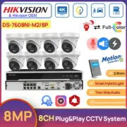 Hikvision 32MP 8CH NVR 2-Way Audio 4K Hybrid Light ColorVu+IR Camera System Kit