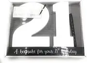 21- A keepsake for your 21st birthday, hand signed signature number, twenty- one, 21st, twenty first, Birthday Milestone