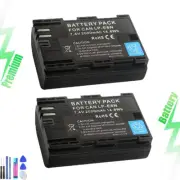 2x Battery for Canon LP-E6 LP-E6N EOS 5DS, EOS 5DS R, EOS 5D Mark II III IV