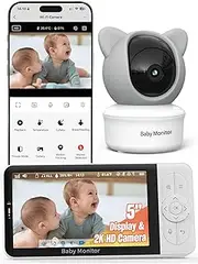 iFamily - Smart baby video monitor with app and video camera, scream and sound monitor, motion and monitor tracking, secure WiFi lock, 2K night vision.