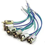 6pcs 1157 LED Light Bulb Car Brake Lamp Extension Wire Socket Holder Connecter Tail Light Lamp Socket