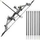 16" Mini Compound Bow 16lbs Mini Archery Bow and Arrow Set Mini Recurve Bow