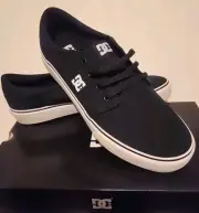 DC SHOES SIZE 12 BLACK CANVAS NEW NIB SKATEBOARDING SKATER SHOES NEW