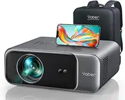 【Auto Focus & Keystone】4K Projector, YABER 25000 Lumen Portable Projector with WiFi 6 Bluetooth 5.2, FHD Native 1080P Outdoor Projector with Carry Bag, 300" Home Projector for Phone/TV Stick/HDMI/USB