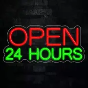 Open 24 Hours LED Neon Sign 22"L x 10"H #32533