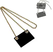 LinerLink Conversion Kit (Insert+Chain) for Dior Saddle Flap Card Holder Wallet On Chain (90cm)