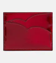 [Christian Louboutin] Christian Louboutin Hot Chick patent leather card holder One Size red