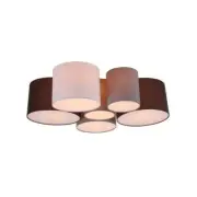 Esmarie 6 Lights Modern Elegant Pendant Lamp Ceiling Light - White / Grey / Brow