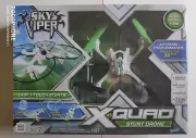 SKY VIPER X-QUAD STUNT DRONE Indoor Outdoor Flying 2.4 GHz Brand New Sealed !!!!