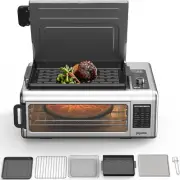 Air Fry Countertop Oven, 18QT 1600W Convection Oven and Indoor Grill Combo with