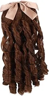 Happyyami Ponytail Extension Wig for Women Retro Curly Long Hairpiece Insert Comb for Party Wedding Performance