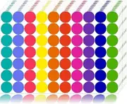 1400 PCS Colored Dot Stickers Round Color Coding Labels Polka Circle Dot Label Sticker for Office,Classroom,Papers Etc