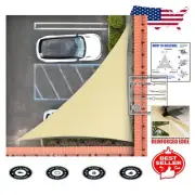 10' x 17' x 19.7' Beige Triangle Sun Shade Sail with 95% UV Protection