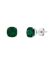 MaxColor 14K 4.50 ct. tw. Lab-Grown Emerald Studs NoSize NoColor