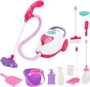 Toy Vacuum, Housework Kids Cleaning Set, Children's Simulated Electric Vacuum Cleaner 17.99x11.3x5.79 inches, Play House Plaything for Toddler Boys and Girls