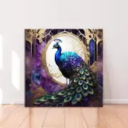 Purple Abstract Peacock Limited Edition High Quality Home Decor Australian Made