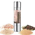 Pepper Mill Grinder 2 In 1 Stainless Steel Manual Salt Pepper Grinder Cooking