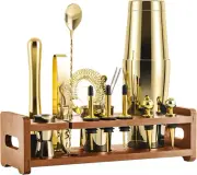 24-Piece Bartender Kit,Perfect Home Cocktail Shaker Set for Drink Mixing,,,,,