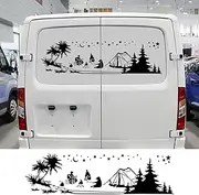 RWRAPS Van Body Side Stickers for Camper Car Horsebox Caravan RV Cargo Graphics Camping Time Style Decor Decal Auto Accessories
