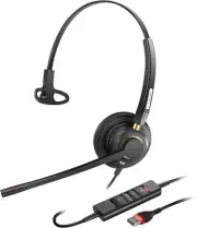 USB Headset with Microphone Noise Cancelling & Audio Controls Ultra Comfort U...