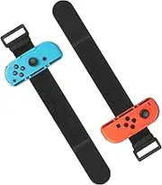 Wrist Bands for Just Dance 2022/2021/2020 Switch and Zumba Burn It Up, ZAONOOL Adjustable Elastic Dance Strap Compatible with Switch and Switch OLED Joy Cons Controller, 2 Pack (Blue and Red)