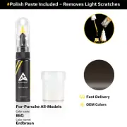 Touch Up Paint For Porsche All Models 86Q Erdbraun With Polish Paste