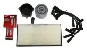 FIT 97-98 CHEROKEE 4.0L AIR OIL FILTERS CAP ROTOR SPARK PLUGS WIRES KIT