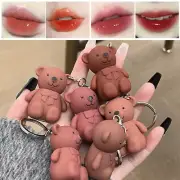 Velvet Matte Lip Gloss Liquid Lipstick Long Lasting Lip Makeup Bear Keychain |