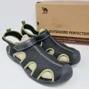 CAMEL CROWN Men's Sandals Size 12 Black Closed Toe Beach Outdoor Shoes
