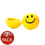 2 x Dome Popper Smiley Face Push Fly Poppers Kids Novelty Toys Party Filler 45mm