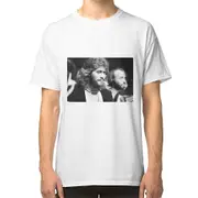 BLACK AND WHITE barry-gibb-bee-gees country rock and roll band music T-shirt