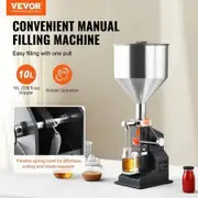 Manual Paste Liquid Filling Machine 5-50ml Bottle Filler Adjustable Bottle Filling Machine Stainless Steel Liquid Filler with Hopper for Milk Water Juice