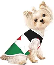 palestine flag1 print Dog Shirts for Small Dogs Stretchy T-Shirts Lightweight Tank Top Sleeveless Striped Vest