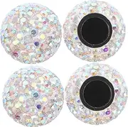 ZUNOXAZ 4Pcs Crystal Tire Valve Stem Caps Dustproof Covers for Cars Easy Installation Sparkling Bling Design Enhancing Vehicle Elegance Luxury