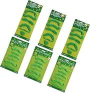 1 Set 36pcs Party Mustache Funny Costume Adhesive Hair Beard Props Fake Adults Green