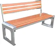 Outdoor Park Bench Park Outdoor Double Bench, Stainless Steel Backrest Chair, Garden Patio Lounge Seat Patio Garden Bench